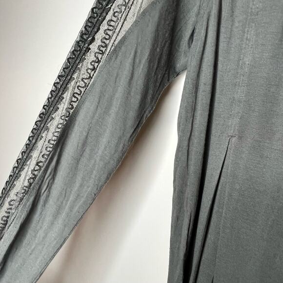 Free People Jojo Mixed Media Tshirt Top Size Medium - Picture 4 of 11